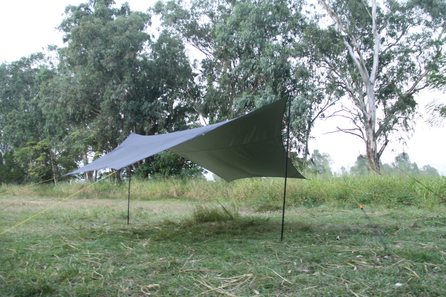 防水之達人銀底黑色超輕露營天幕UPF 50+ 420x420cm