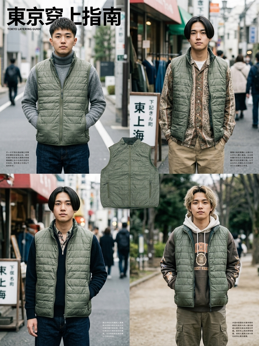 men high neck vest