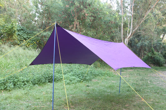 Waterproof Master Silver Base Ultralight Purple Camping Canopy UPF 50+ 350x300cm