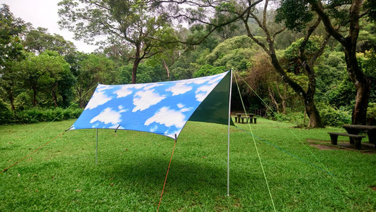 防水之達人銀底超輕露營天幕天空花 Ultra Light Waterproof Sky Pattern Tarp